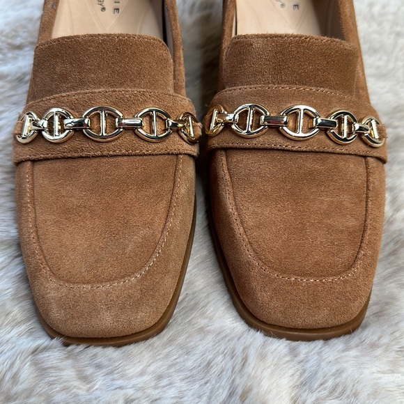 Alex Marie | Farin Suede Chain Hardware Loafer Pumps, in Camel - Picture 7 of 15